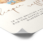 私たちは赤ちゃんシャワーおむつラッフルを心待ちできる ポスター (角)