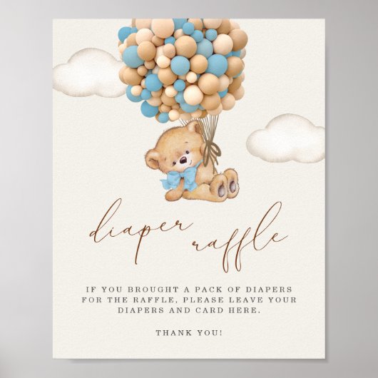 私たちは赤ちゃんシャワーおむつラッフルを心待ちできる ポスター (正面)