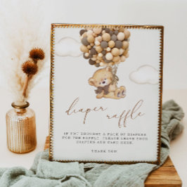 私たちは赤ちゃんシャワーおむつラッフルを心待ちできる ポスター