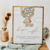 私たちは赤ちゃんシャワーおむつラッフルを心待ちできる ポスター