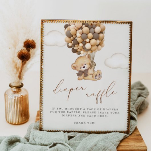 私たちは赤ちゃんシャワーおむつラッフルを心待ちできる ポスター