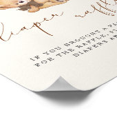 私たちは赤ちゃんシャワーおむつラッフルを心待ちできる ポスター (角)