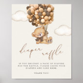 私たちは赤ちゃんシャワーおむつラッフルを心待ちできる ポスター (正面)