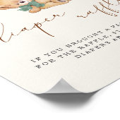 私たちは赤ちゃんシャワーおむつラッフルを心待ちできる ポスター (角)