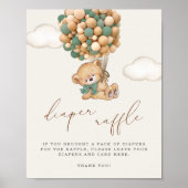 私たちは赤ちゃんシャワーおむつラッフルを心待ちできる ポスター (正面)