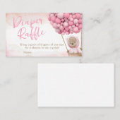 私たちは赤ちゃんシャワーおむつラッフルを心待ちできる 名刺 (正面/裏面)