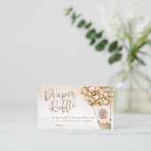 私たちは赤ちゃんシャワーおむつラッフルを心待ちできる 名刺 (スタンド正面)