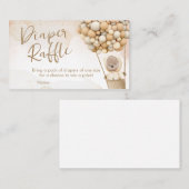 私たちは赤ちゃんシャワーおむつラッフルを心待ちできる 名刺 (正面/裏面)