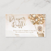 私たちは赤ちゃんシャワーおむつラッフルを心待ちできる 名刺 (正面)