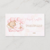 私たちは赤ちゃんシャワーおむつラッフルカードを待つことができる エンクロージャーカード (正面)