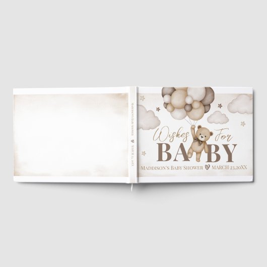 私たちは赤ちゃんシャワーのゲストブックを心待ちできる ゲストブック (全面)