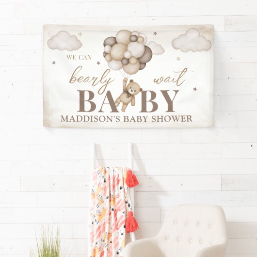 私たちは赤ちゃんシャワーのバナーを待つことができる 横断幕 (インサイチュ)