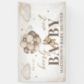 私たちは赤ちゃんシャワーのバナーを待つことができる 横断幕 (縦)