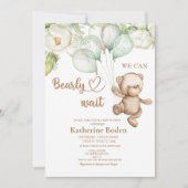 私たちは赤ちゃんシャワーの招待状を待つことができる (正面)