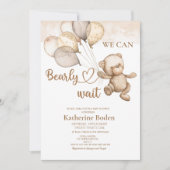 私たちは赤ちゃんシャワーの招待状を待つことができる (正面)