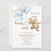 私たちは赤ちゃんシャワーの招待状を待つことができる (正面)