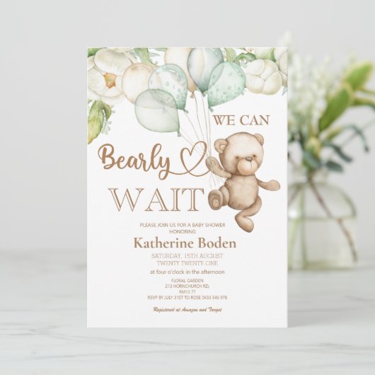 私たちは赤ちゃんシャワーの招待状を待つことができる (スタンド正面)