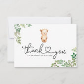 私たちは赤ちゃんシャワーを待つことができる サンキューカード (正面)