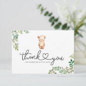 私たちは赤ちゃんシャワーを待つことができる サンキューカード (スタンド正面)