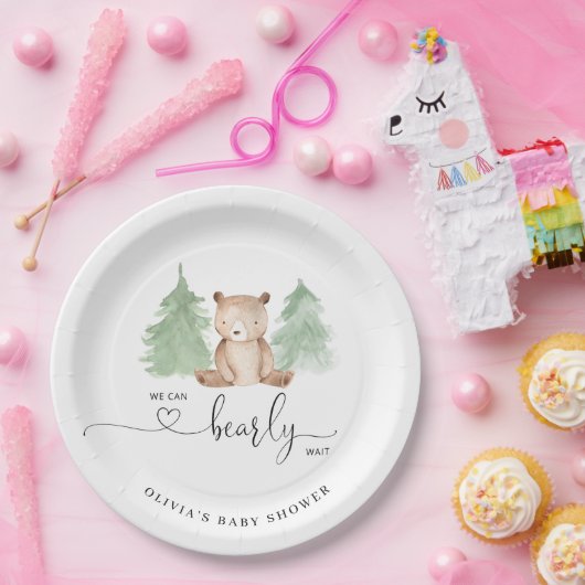 私たちは赤ちゃんシャワーを待つことができる ペーパープレート (パーティー)