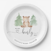 私たちは赤ちゃんシャワーを待つことができる ペーパープレート (正面)