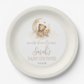 私たちは赤ちゃんシャワーを待つことができる ペーパープレート (正面)