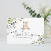 私たちは赤ちゃんシャワーを心待ち感謝していできる カード (スタンド正面)