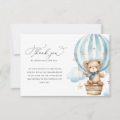 私たちは赤ちゃんシャワーを心待ち感謝していできる サンキューカード (正面)