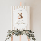 私たちは赤ちゃんシャワーエレガント歓迎を待つことができる ポスター