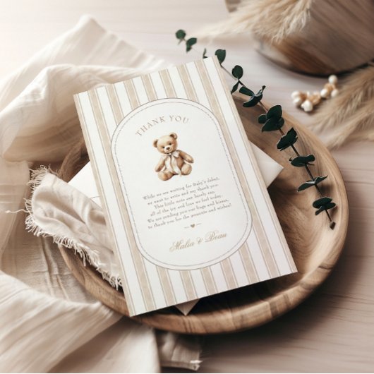 私たちは赤ちゃんシャワーサンキューカードを待つ