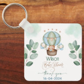 私たちは赤ちゃんシャワーベアを心から待っている キーホルダー (正面)