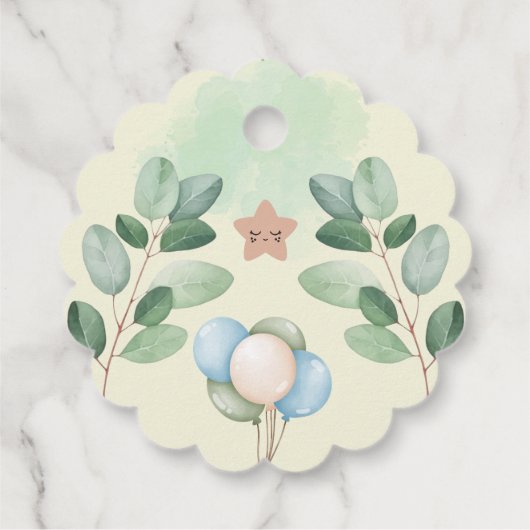 私たちは赤ちゃんシャワーベアを心から待っている フェイバータグ (裏面)