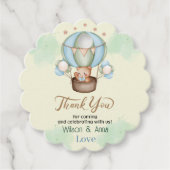 私たちは赤ちゃんシャワーベアを心から待っている フェイバータグ (正面)