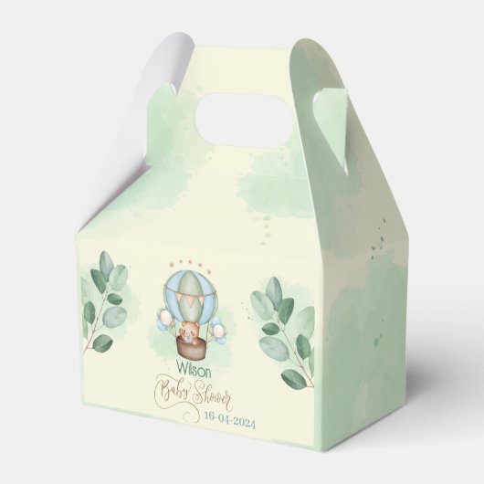 私たちは赤ちゃんシャワーベアを心から待っている フェイバーボックス (正面サイド)