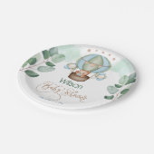 私たちは赤ちゃんシャワーベアを心から待っている ペーパープレート (アングル)