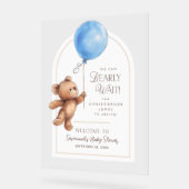 私たちは赤ちゃんシャワー歓迎を心から待つことができる アクリルサイン (傾斜)