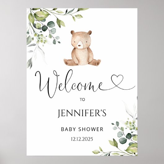 私たちは赤ちゃんシャワー歓迎を心から待つことができる ポスター (正面)