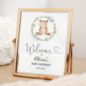 私たちは赤ちゃんシャワー歓迎サインを待つことができる ポスター