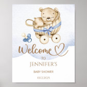 私たちは赤ちゃんシャワー歓迎ポスターを待つことができる ポスター (正面)