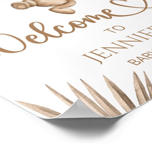 私たちは赤ちゃんシャワー歓迎ポスターを待つことができる ポスター (角)