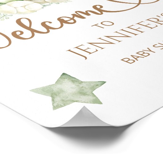 私たちは赤ちゃんシャワー歓迎ポスターを待つことができる ポスター (角)