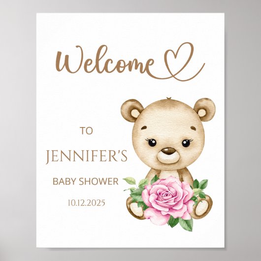 私たちは赤ちゃんシャワー歓迎ポスターを待つことができる ポスター (正面)