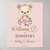 私たちは赤ちゃんシャワー歓迎ポスターを待つことができる ポスター (正面)