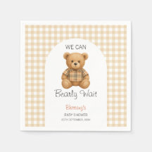 私たちは赤ちゃんシャワー紙ナプキン待つことができる