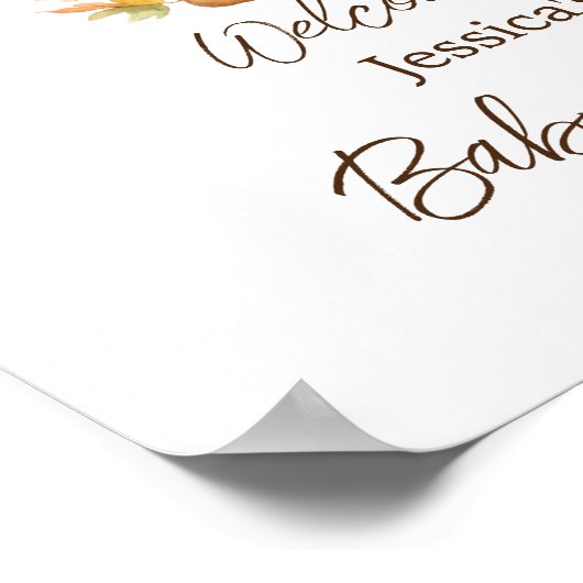 私たちは赤ちゃんシャワー葉を心底待ちできる ポスター (角)