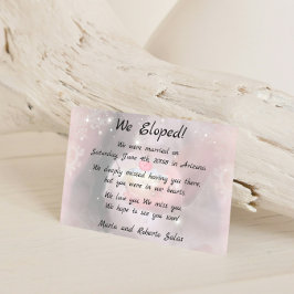 私たちは身内だけで式を挙げた 案内状