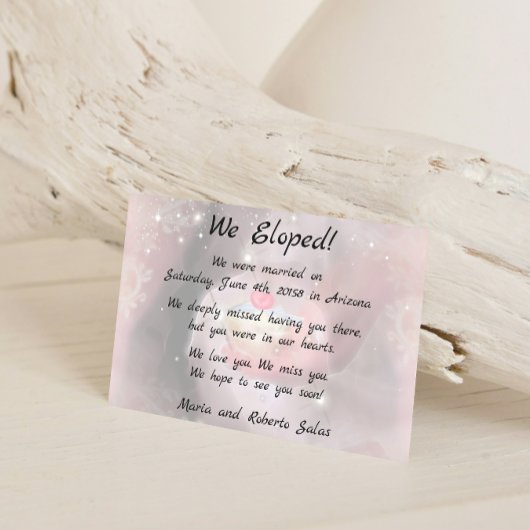 私たちは身内だけで式を挙げた 案内状