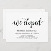 私たちは身内だけで結婚式を挙げました　結婚式　身内での結婚式　招待状 招待状 (正面/裏面)