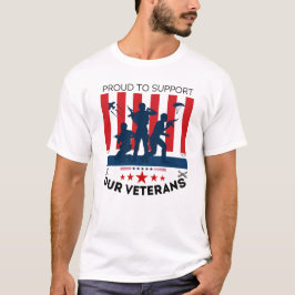 私たちは退役軍人を支援します Tシャツ