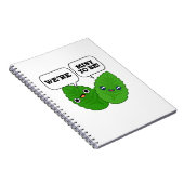 私たちは運命のハーブユーモア ミントパターン ノートブック (右側)